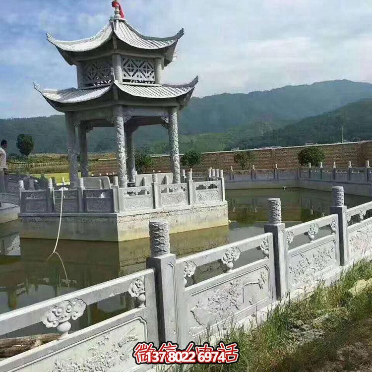 古典仿古水池涼亭，享受休閑園林生活