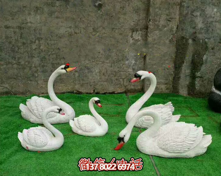 雕塑仿真天鵝，裝飾庭院、酒店、別墅等空間