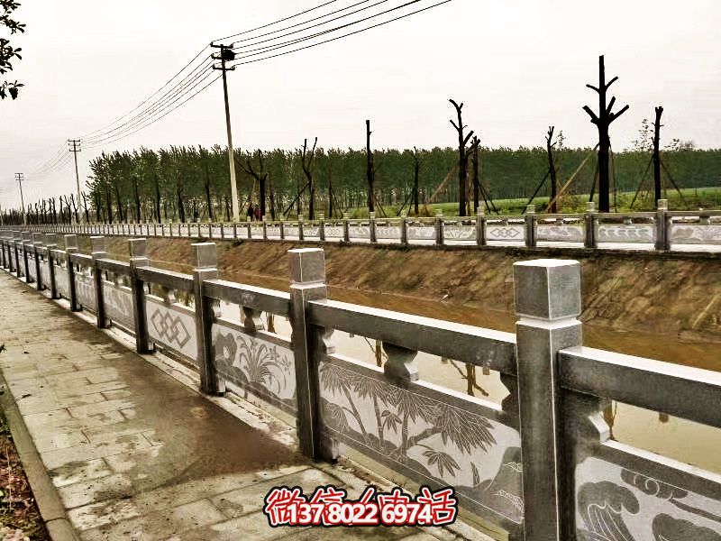 美化城市河道，完美防護(hù)欄桿，大理石裝飾