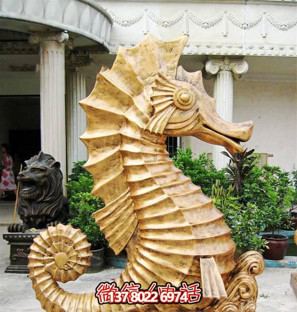 海馬玻璃鋼雕塑，創(chuàng)意林里擺放裝飾