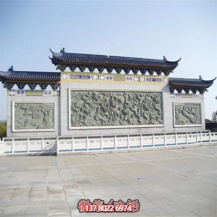 大理石雕刻景觀浮雕、大型影壁壁畫、雕塑藝術(shù)裝置