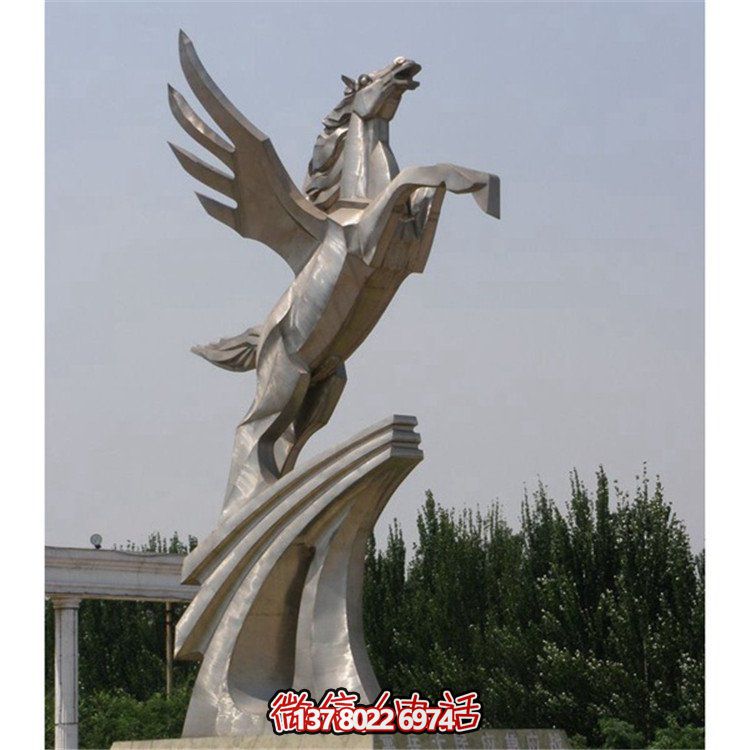 不銹鋼拉絲雕塑，點綴廣場、學(xué)校及園林景觀