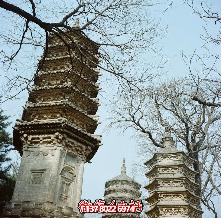 仿古石雕舍利塔，傳承古老文化