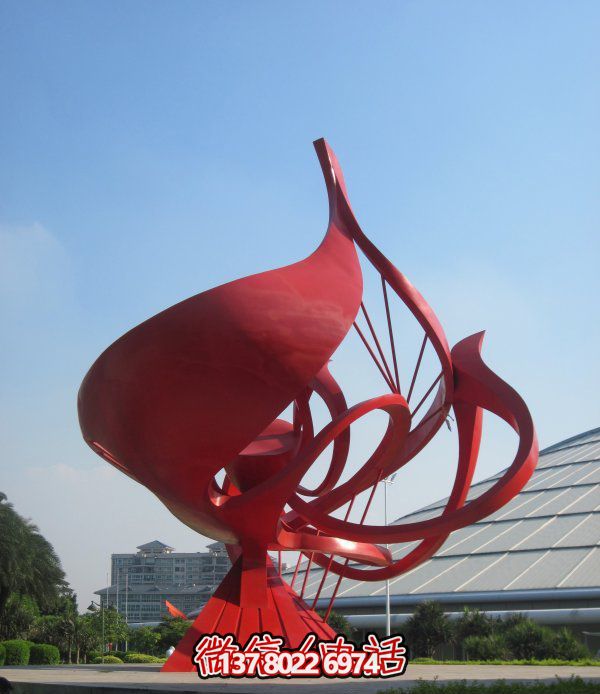 不銹鋼花朵雕塑，個(gè)性創(chuàng)意想象