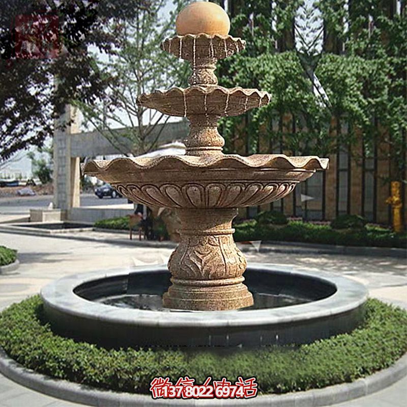 多層景觀噴泉石雕，為學(xué)院增添獨(dú)特的個(gè)性