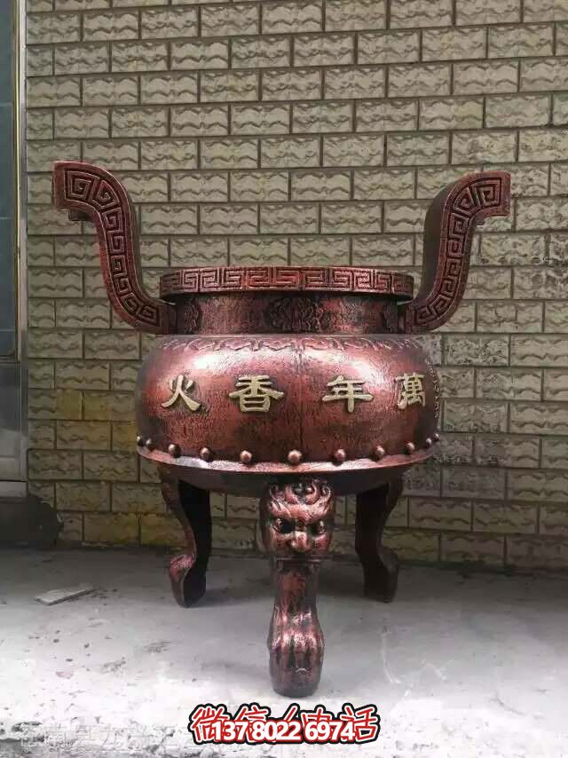 紅銅香爐，來(lái)自古老寺院的精美鑄造
