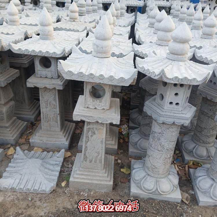 精美手工雕刻青石中式石燈擺件，打造完美園林裝飾