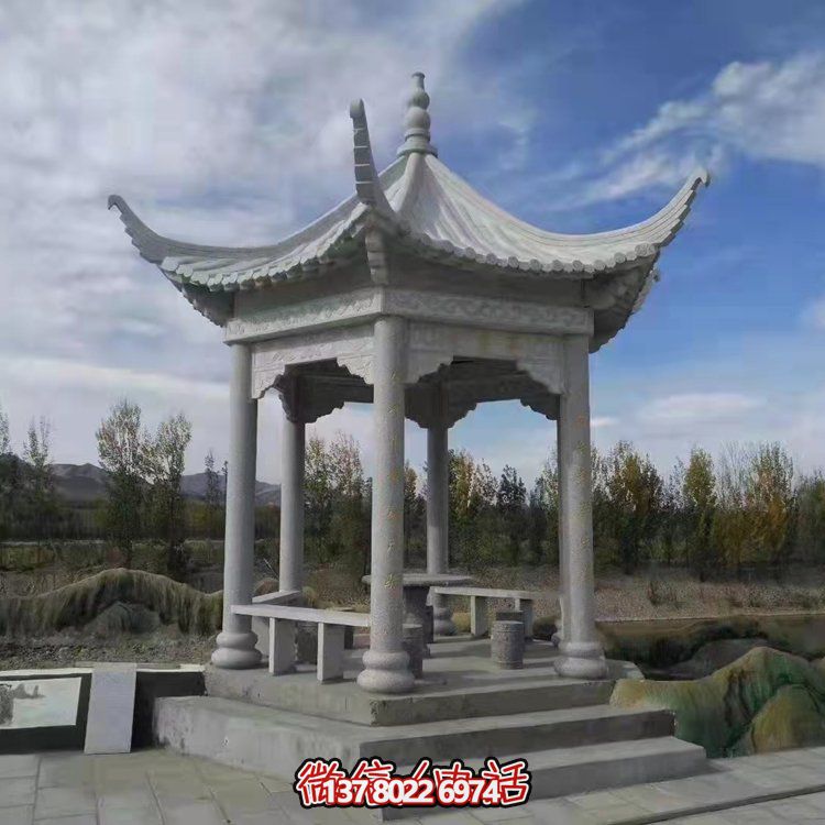 精美園林大理石雕塑涼亭，給您帶來寧靜優(yōu)雅的家園氛圍