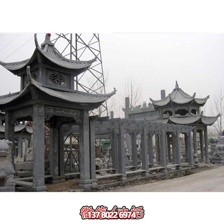 精美石雕，時(shí)尚的大理石長(zhǎng)廊營(yíng)造絕美的戶外公園雕塑