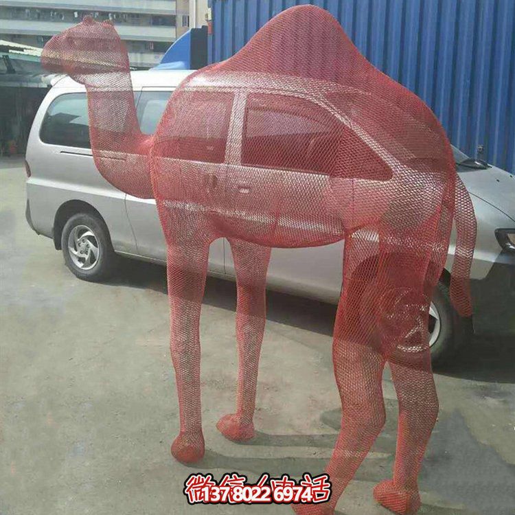 不銹鋼網(wǎng)格景觀雕塑，點綴廣場美景