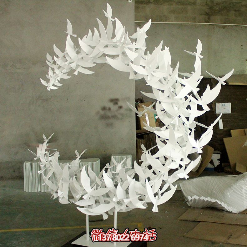 玻璃鋼雕塑擺件裝飾品，創(chuàng)意抽象鴿子裝飾室內(nèi)別墅