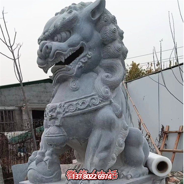 豪華庭院大型獅子雕塑，招財進寶，鎮(zhèn)宅門口裝飾