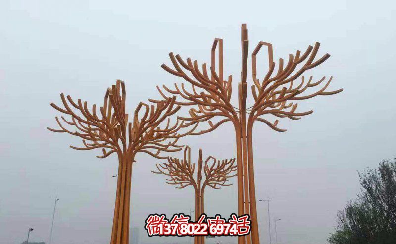 不銹鋼景觀雕塑，提升步行商業(yè)街抽象美感