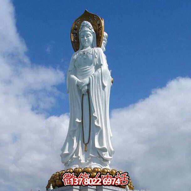 古老石雕觀音菩薩雕塑，景區(qū)大型面積景點(diǎn)