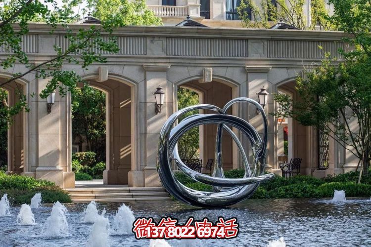 創(chuàng)意不銹鋼抽象藝術(shù)景觀雕塑擺件，點綴小區(qū)水池