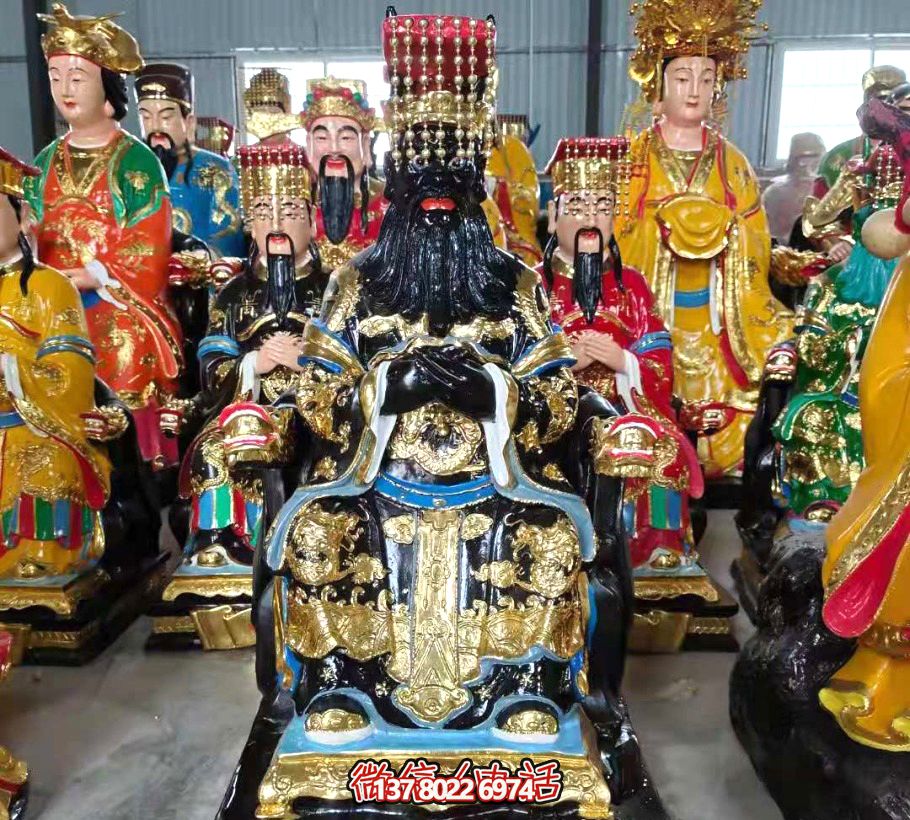 玻璃鋼彩繪龍王雕塑，傳承古老文化