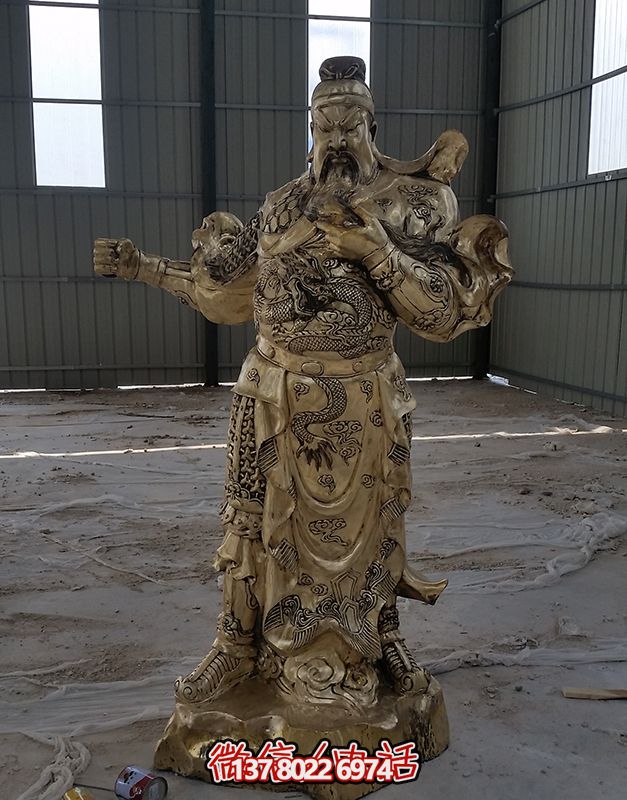開業(yè)大吉，關(guān)公佛像黃銅雕塑，招財(cái)進(jìn)寶