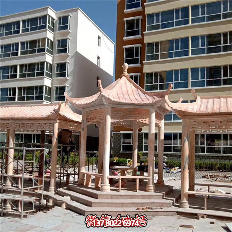 精美雕刻大理石涼亭，為小區(qū)、公園、休閑區(qū)帶來獨特視覺享受