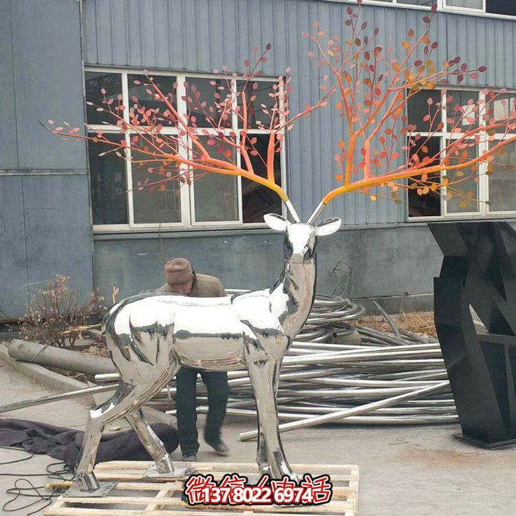 精致不銹鋼鏡面雕塑擺件，為您的園林景觀增添精彩
