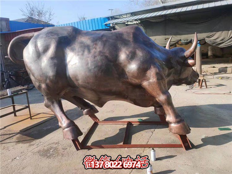 大型銅牛景觀雕塑，招財擺件