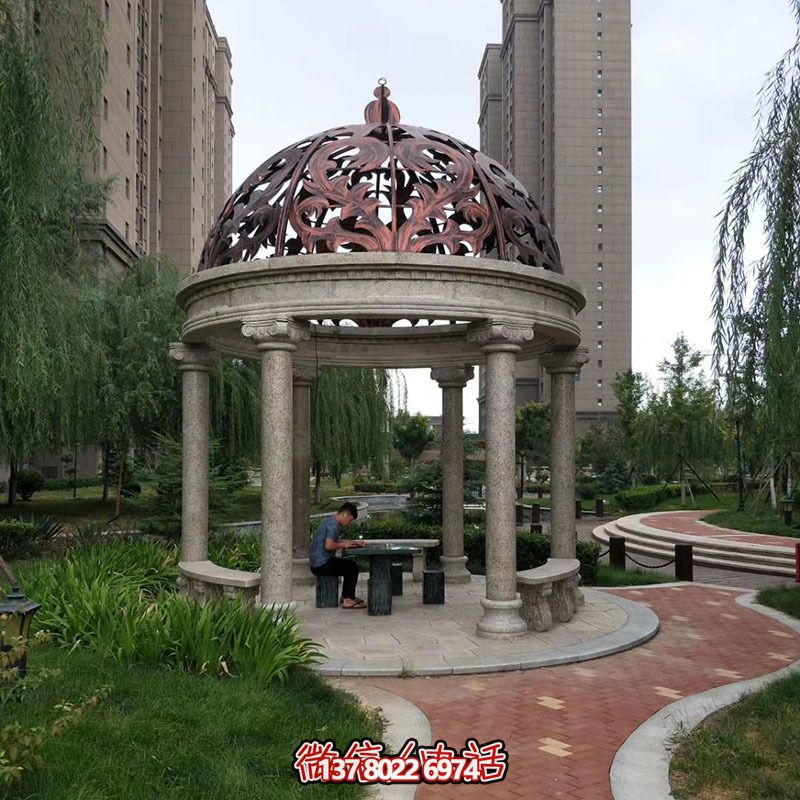 高端歐式鏤空涼亭，打造完美小區(qū)廣場