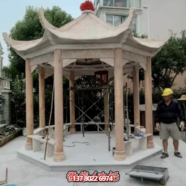 紅古涼亭，讓你在小區(qū)花園里享受晚霞美景