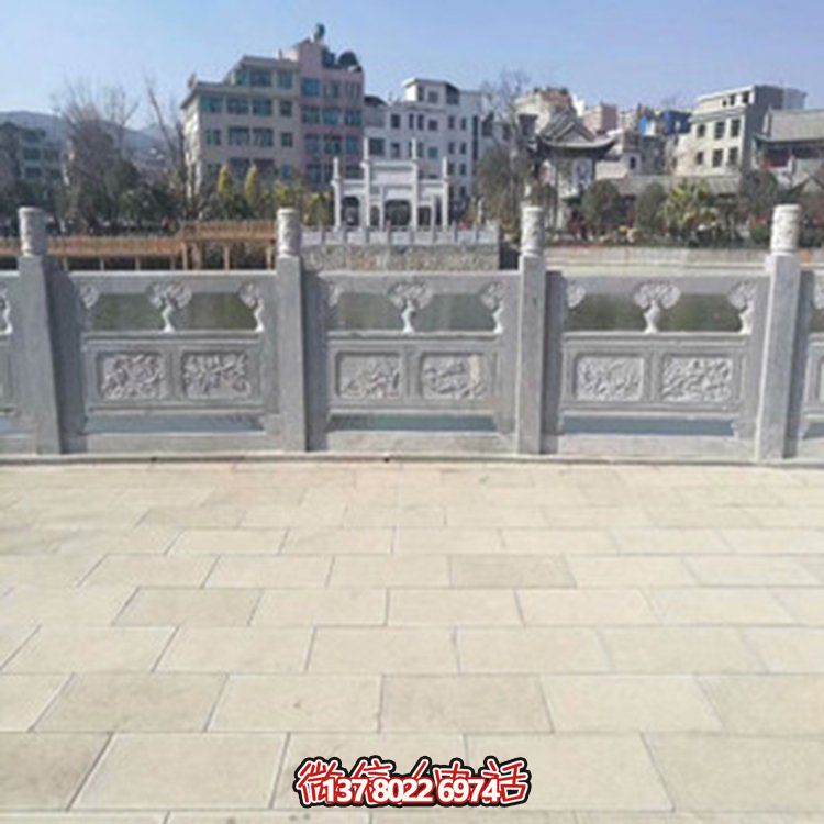 精美大理石雕塑欄桿，裝點(diǎn)戶外園林景觀