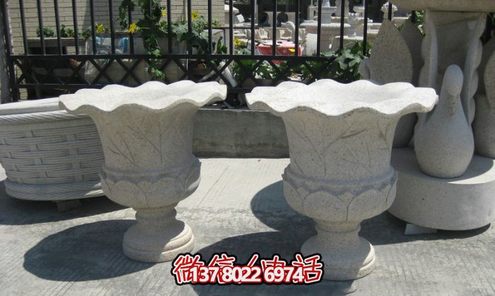 歐式大理石花盆石雕雕塑，締造公園景區(qū)精美景觀