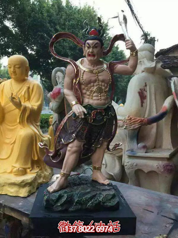 玻璃鋼八大金剛雕塑，護法神圣的守護