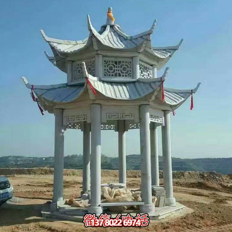 中式雙層涼亭，傳承傳統(tǒng)文化美學(xué)