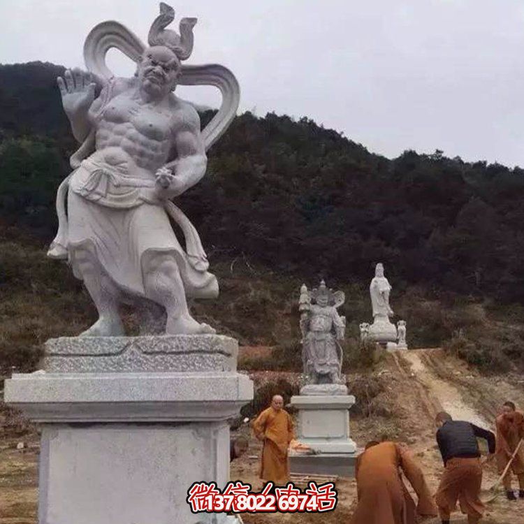 精美大理石景觀雕塑，體現(xiàn)四大金剛之美
