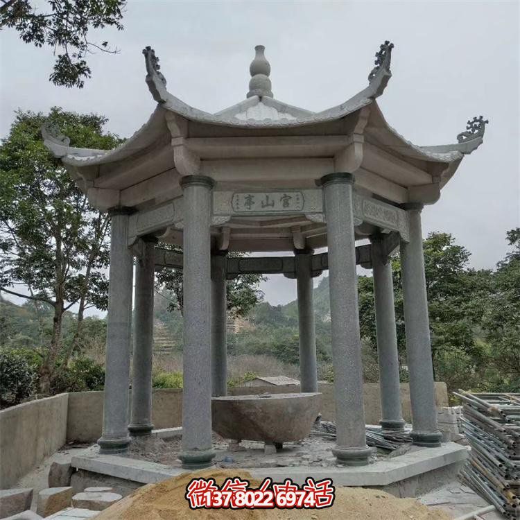 大理石雕刻中式?jīng)鐾?，美化景區(qū)園林戶外環(huán)境