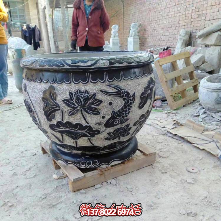 天然石頭缸，仿古雕刻，裝點(diǎn)家園
