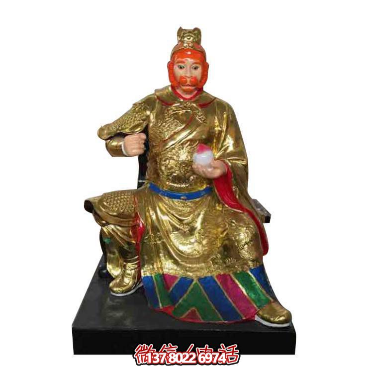 玻璃鋼佛像，金烤漆噴涂