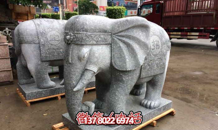 精美大理石雕塑藝術品，驚艷展現(xiàn)大象的宏偉氣勢