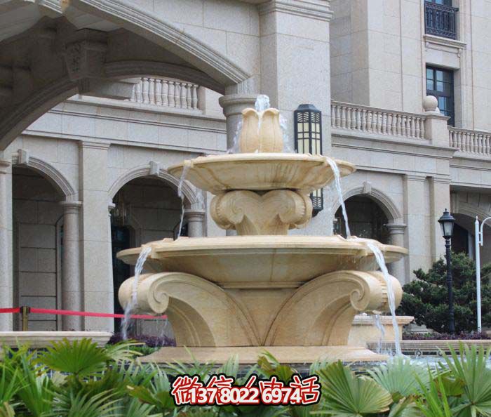 歐式風(fēng)格大理石噴泉雕塑，美化酒店、廣場、景觀