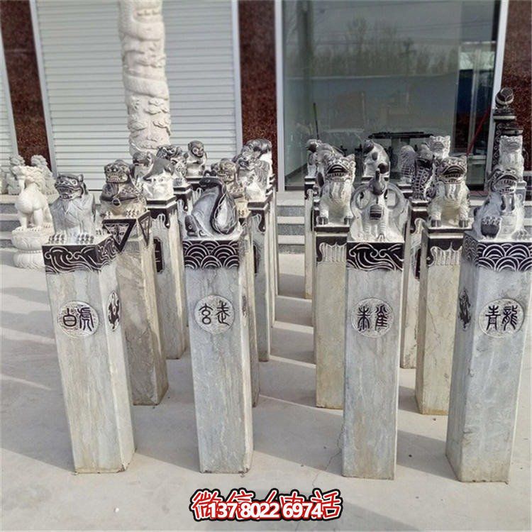精美大理石雕塑，辟邪鎮(zhèn)宅，拴馬樁大型裝飾