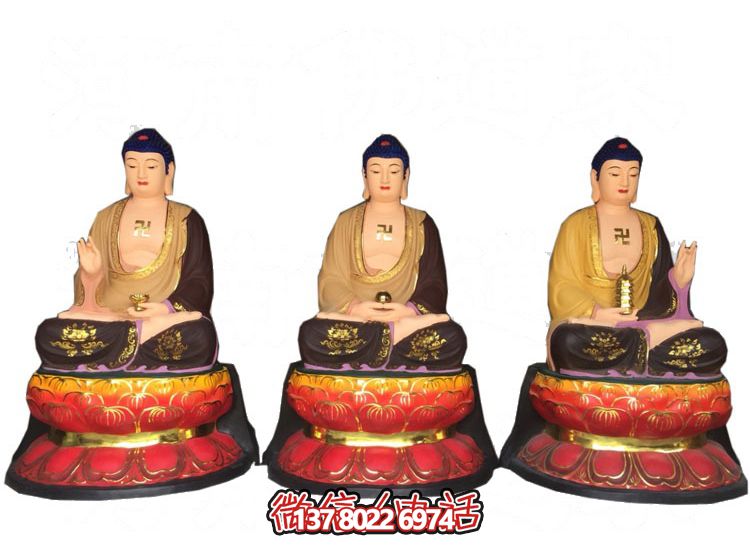 玻璃鋼仿真彩繪如來佛祖供奉雕塑，擁有神秘而又寧靜的氣息
