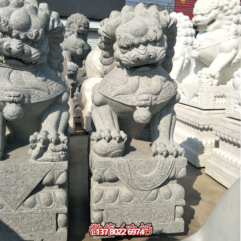 精美大理石獅子雕塑，裝點(diǎn)你的戶外庭院