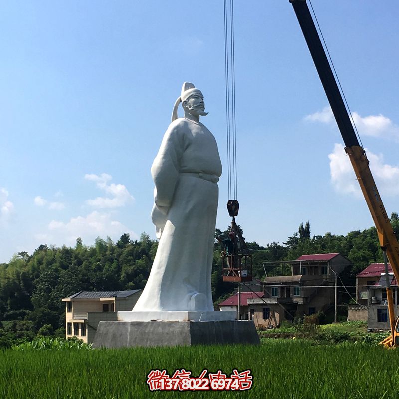 李白漢白玉雕塑，賞詩仙魅力，游覽大型景區(qū)公園