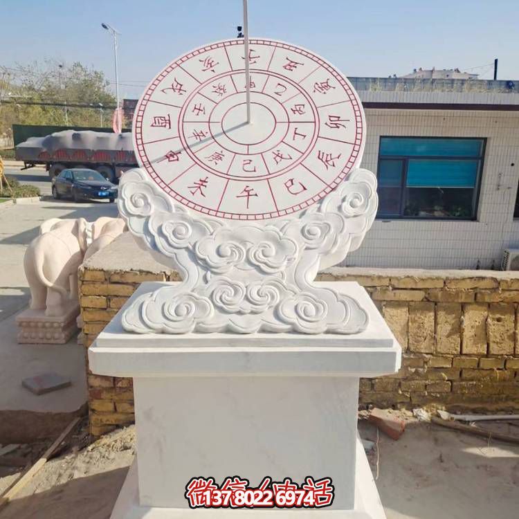 古典石雕計時器擺件，傳承校園文化