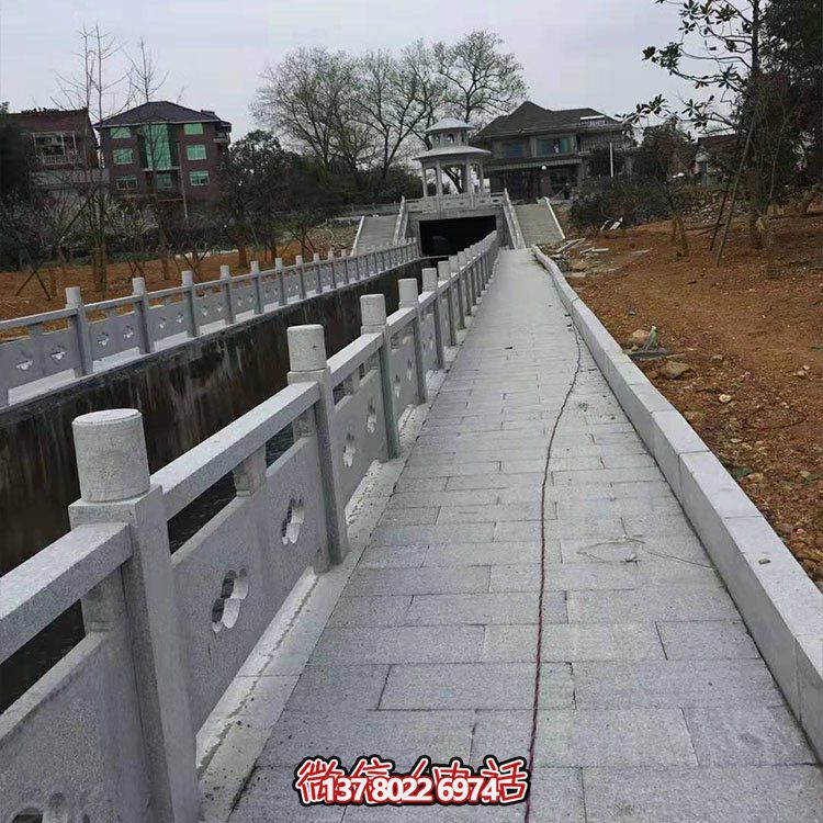 精美大理石護(hù)欄雕塑，點(diǎn)綴河道戶外環(huán)境