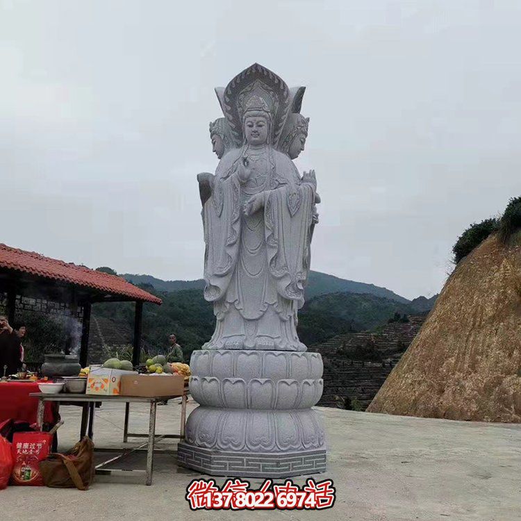 現(xiàn)代藝術(shù)石雕觀音雕塑，融入園林景觀的瑰麗大理石家園