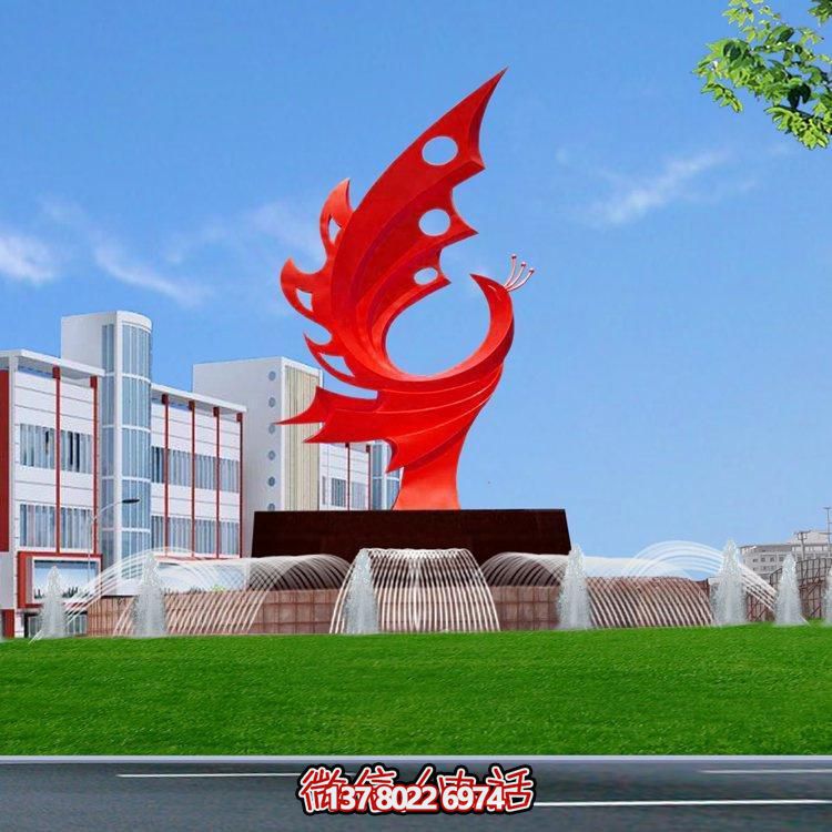不銹鋼鳳凰標(biāo)志擺件，凸顯企業(yè)形象