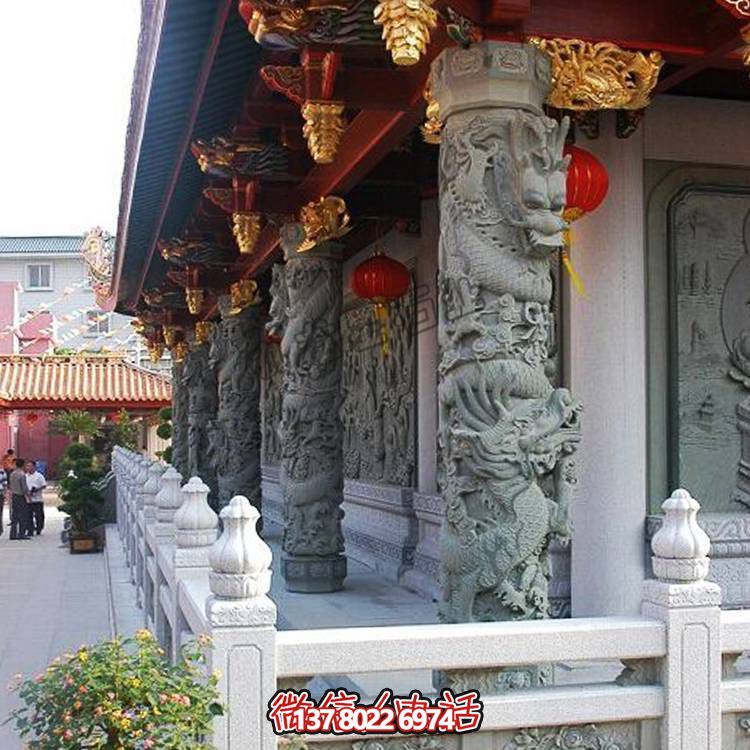 大理石雕刻的龍柱，點(diǎn)綴你家的廣場(chǎng)和寺院