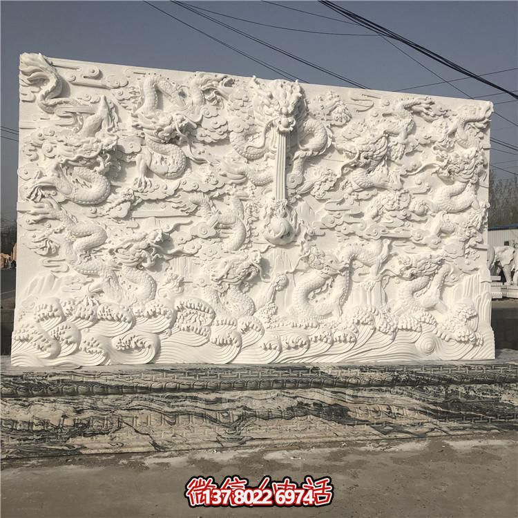 精湛雕刻的室內(nèi)大理石雕塑，為您的庭院增添浮雕照壁