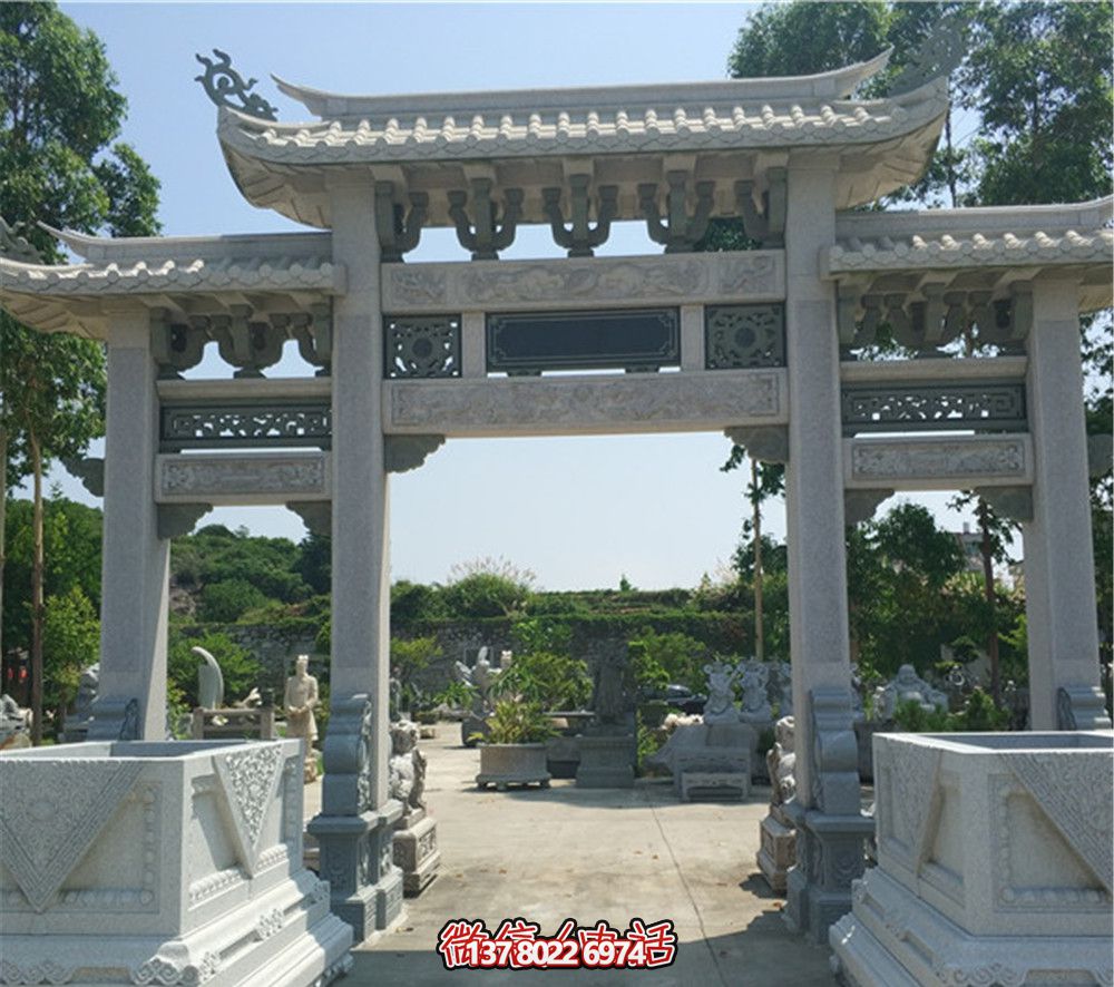 農(nóng)村新款鏤空門(mén)牌樓坊雕刻 農(nóng)村新款鏤空門(mén)牌樓坊雕刻