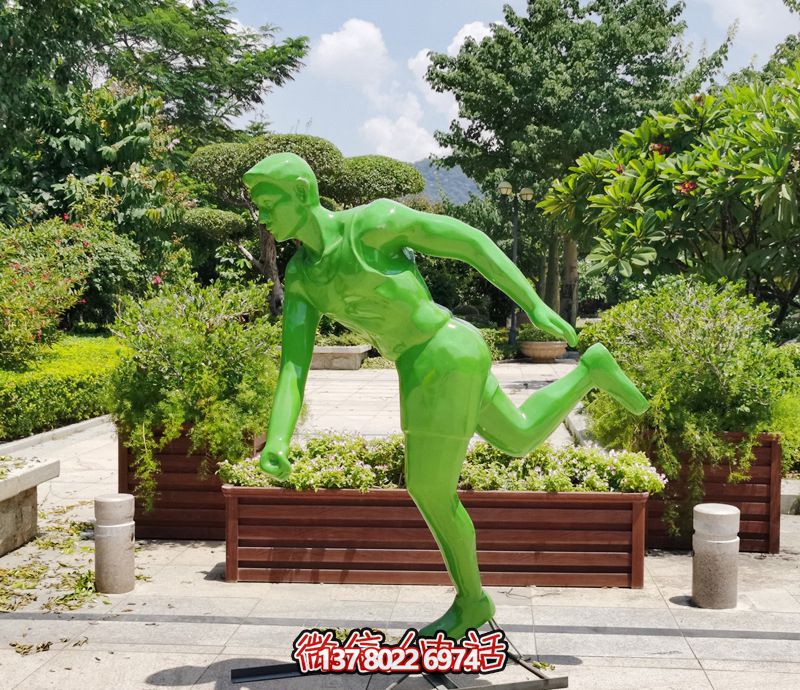 戶外抽象人物運(yùn)動員雕塑大型園林景觀校園體育館瑜伽館裝飾擺件_788