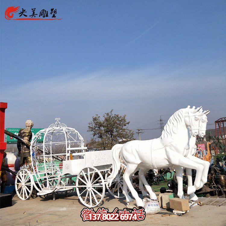 玻璃鋼戶(hù)外園林馬車(chē)雕塑