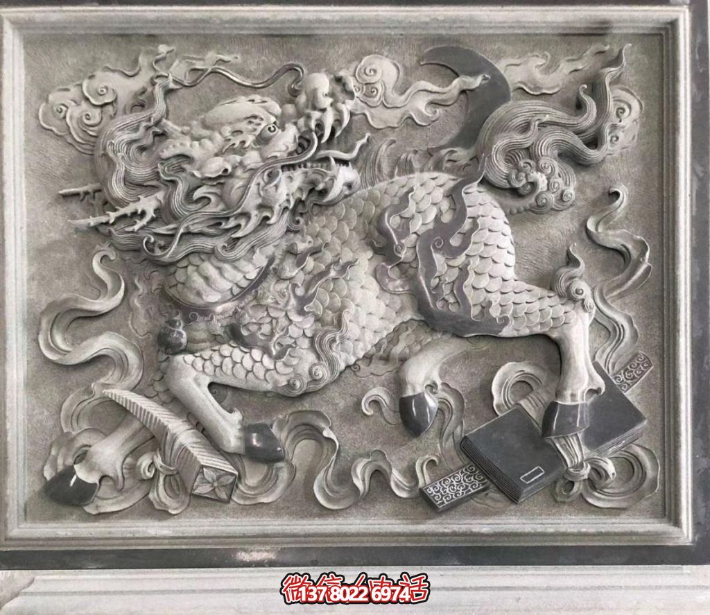 青石麒麟獻瑞：祥瑞滿庭，福佑千秋